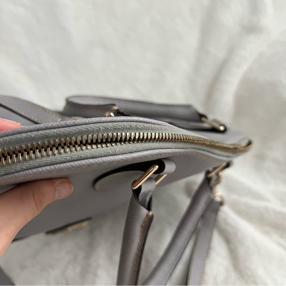 Grey Dooney & Bourke Saffiano Leather Zip Zip Satchel - Picture 11 of 11